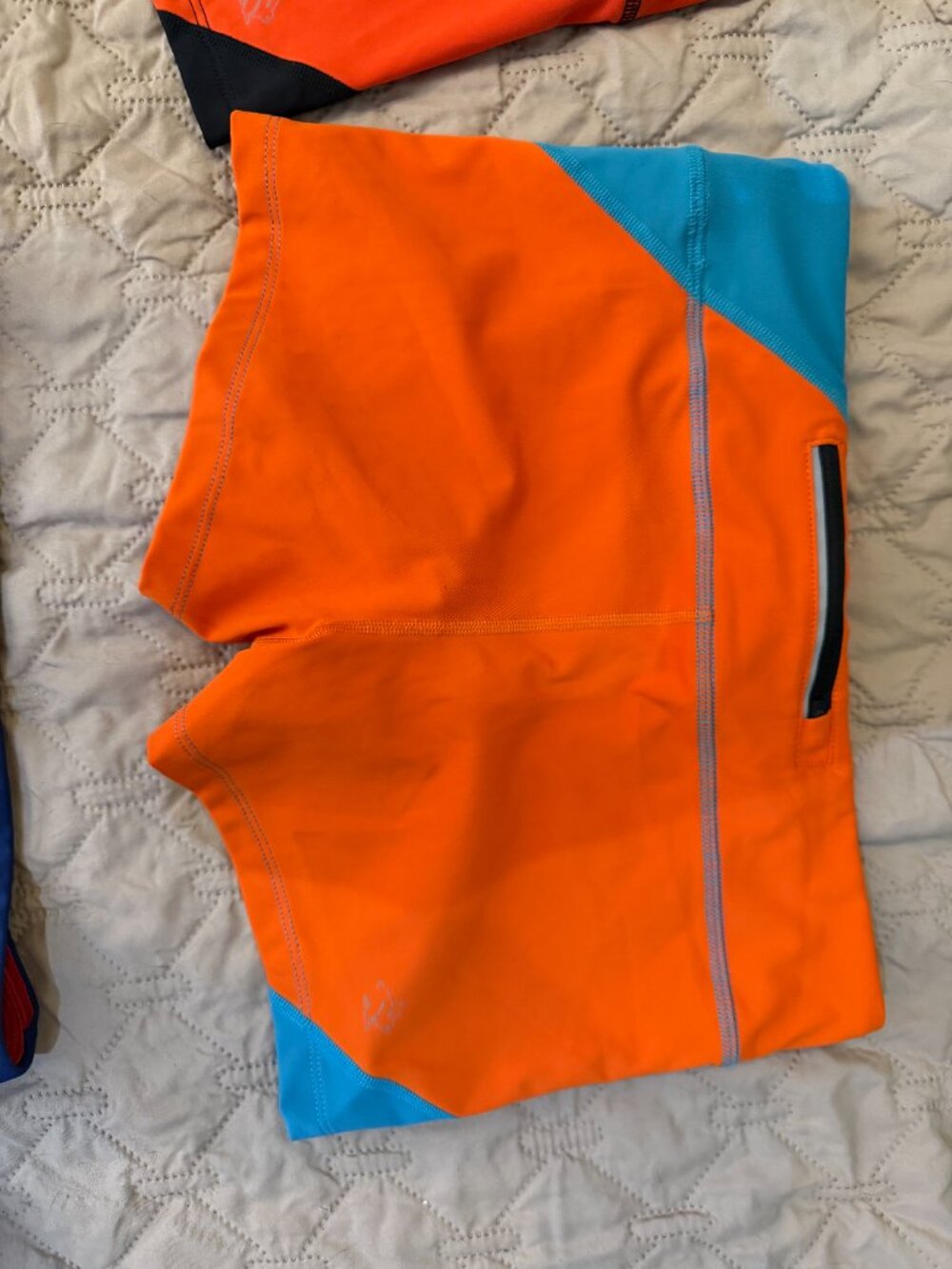 rabbit Activewear Women's Blue & Orange Athletic Shorts - Picture 4 of 4